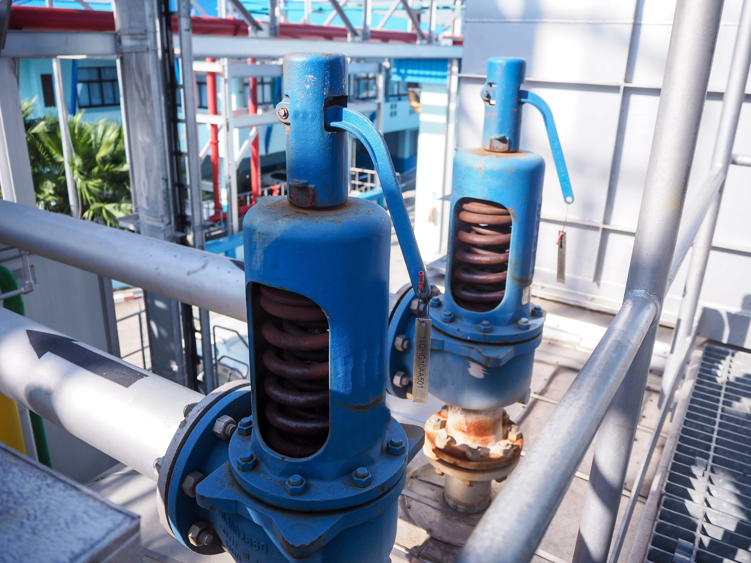 Safety valve in power plant. Safety valve in power plant.